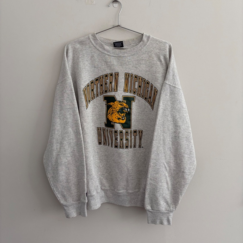 Vintage JanSport Northern Michigan University Wildcats Sweatshirt XXL Gray
